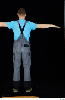 Victor blue t shirt brown shoes dressed standing t-pose uniform…